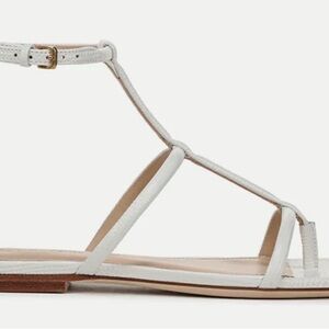 Veronica Beard White Strappy Sandals